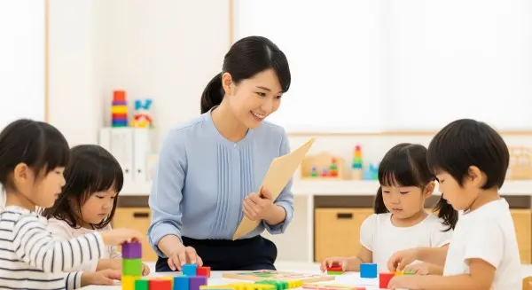 保育士児童指導員との兼務の様子