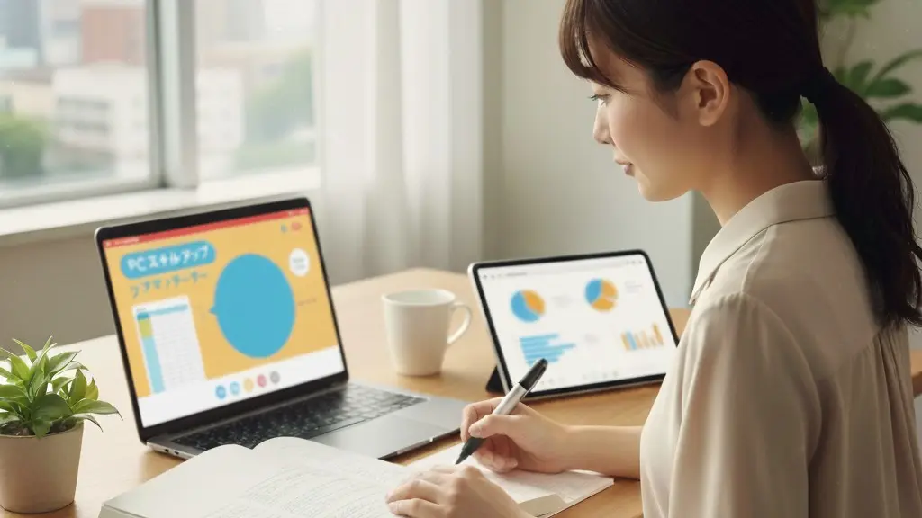 PCスキルの勉強するケアマネジャー