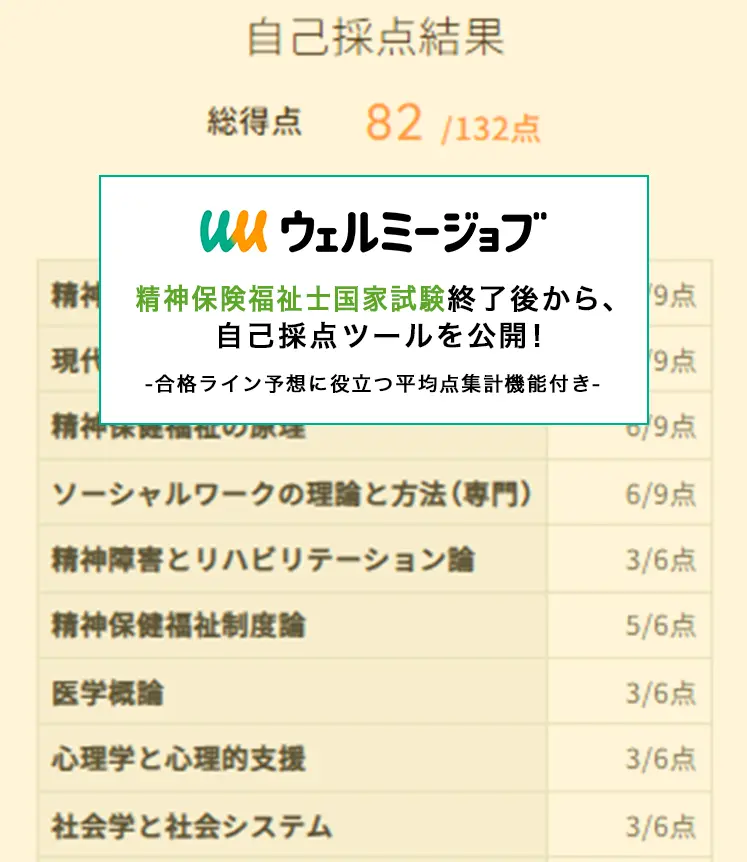 第28回精神保健福祉士国家試験_WMJ自己採点ツール紹介